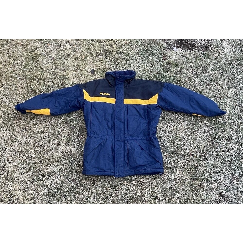 columbia sportswear Company jacket Blue Yellow Men’s Medium Long Sleeve Fleece